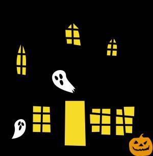Раскраска дом с привидениями #19 #296152