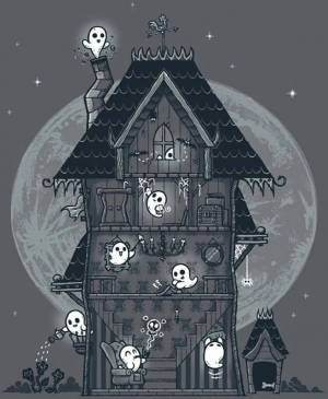 Раскраска дом с привидениями #23 #296156
