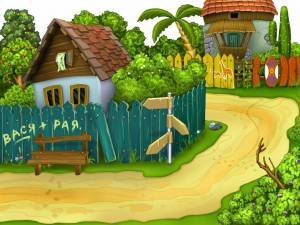 Раскраска домик в деревне для детей #11 #296881