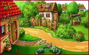 Раскраска домик в деревне для детей #13 #296883