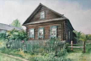 Раскраска домик в деревне для детей #21 #296891