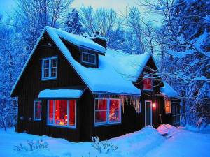 Раскраска домик зимой #9 #297087