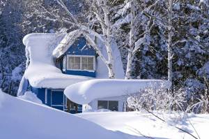 Раскраска домик зимой #12 #297090