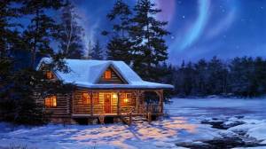 Раскраска домик зимой #22 #297100