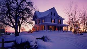 Раскраска домик зимой #23 #297101