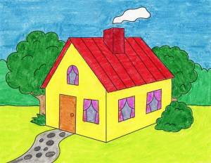 Раскраска домик простой #28 #297184