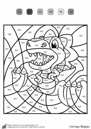 Раскраска дракон математическая #16 #298975