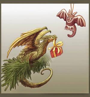 Раскраска дракон новогодний #7 #299003
