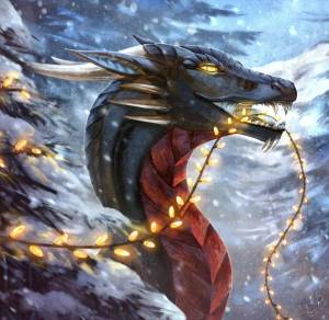 Раскраска дракон новогодний #31 #299027