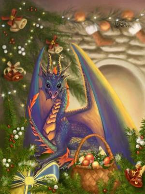 Раскраска дракон новогодний #33 #299029