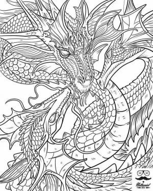 Раскраска дракон сложная #4 #299077