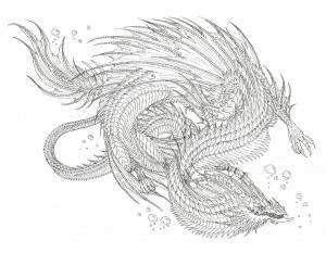 Раскраска дракон сложная #5 #299078