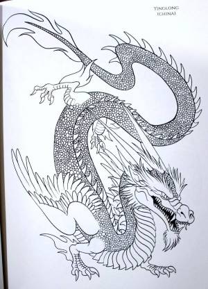 Раскраска дракон сложная #14 #299087