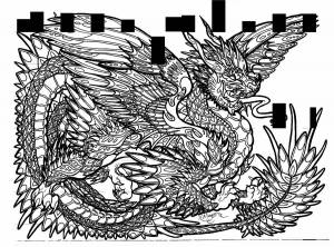 Раскраска дракон сложная #24 #299097