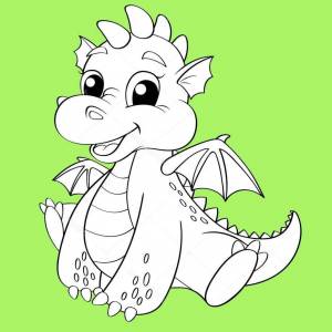 Раскраска дракончики для детей #18 #299150