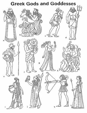 Раскраска древнегреческие боги #15 #299322