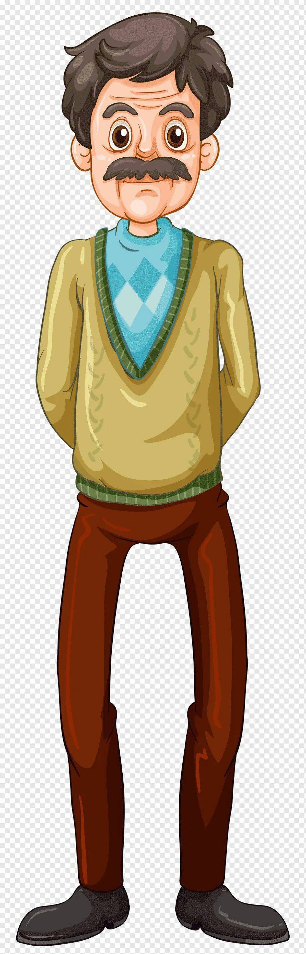 Младший дядя. Картинка дядя. Папа картинка для детей. Младший дядя. Дядя мультяшный.