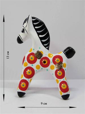 Раскраска дымковская игрушка конь #10 #300799