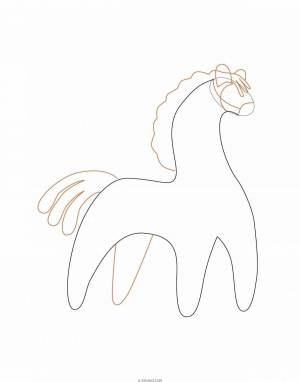 Раскраска дымковская лошадка для детей шаблоны #8 #300938