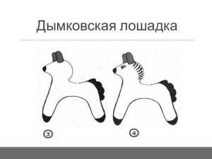 Раскраска дымковская лошадка для детей шаблоны #34 #300964