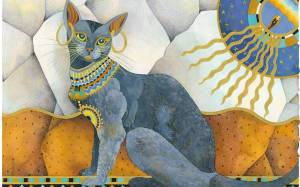 Раскраска египетская кошка #3 #302072