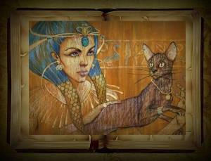 Раскраска египетская кошка #4 #302073