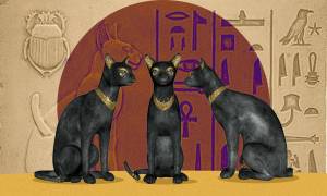 Раскраска египетская кошка #7 #302076