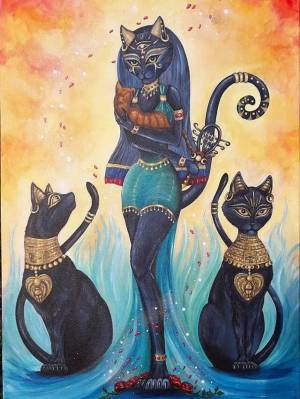 Раскраска египетская кошка #12 #302081