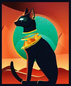 Раскраска египетская кошка #13 #302082