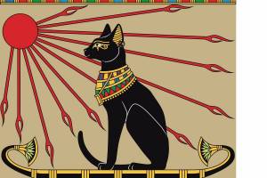 Раскраска египетская кошка #24 #302093