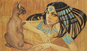 Раскраска египетская кошка #36 #302105