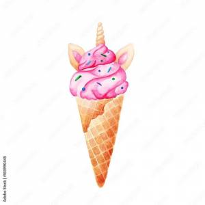 Раскраска единорог мороженое #2 #302946
