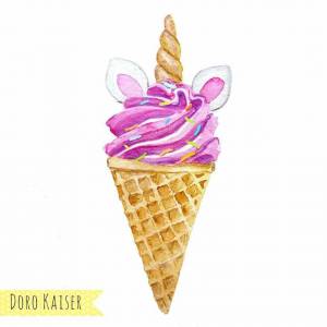 Раскраска единорог мороженое #9 #302953