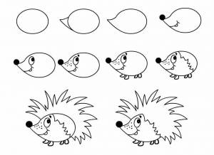 Раскраска ежика для детей 3 4 лет #8 #303979