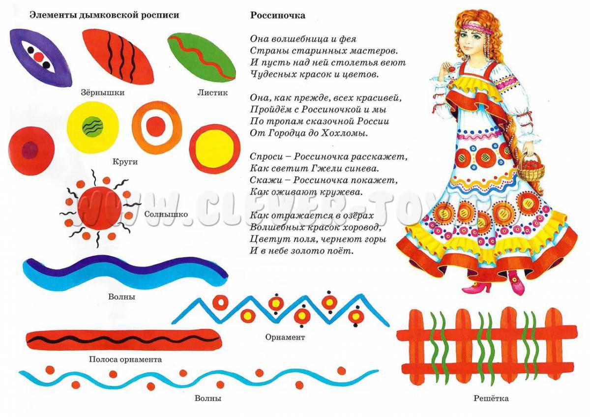 Дымковская роспись для детей #31