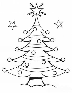 Раскраска елка новогодняя для детей 3 4 лет #39 #304486