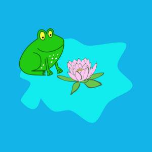 Раскраска жаба и роза #23 #305531