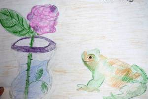 Раскраска жаба и роза #36 #305544