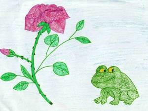 Раскраска жаба и роза #37 #305545