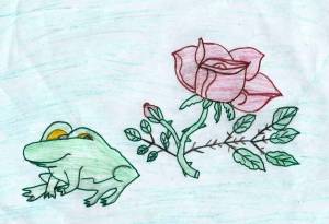 Раскраска жаба и роза #38 #305546