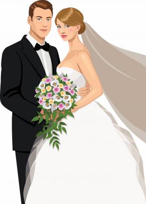 Раскраска жених и невеста #23 #306422