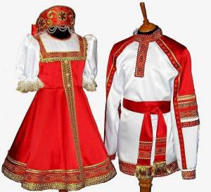 Раскраска женский народный костюм русский #6 #306472