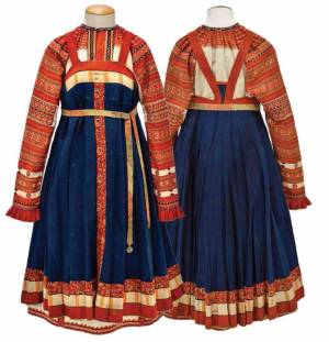 Раскраска женский народный костюм русский #7 #306473