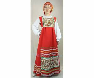 Раскраска женский народный костюм русский #8 #306474
