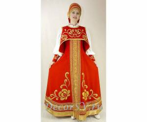 Раскраска женский народный костюм русский #22 #306488