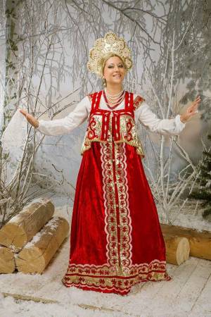 Раскраска женский народный костюм русский #25 #306491