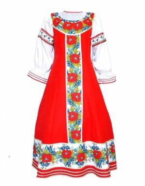 Раскраска женский народный костюм русский #28 #306494