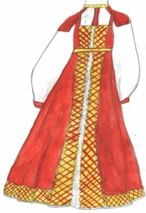 Раскраска женский народный костюм русский #29 #306495