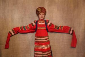 Раскраска женский народный костюм русский #30 #306496