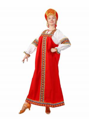 Раскраска женский народный костюм русский #36 #306502